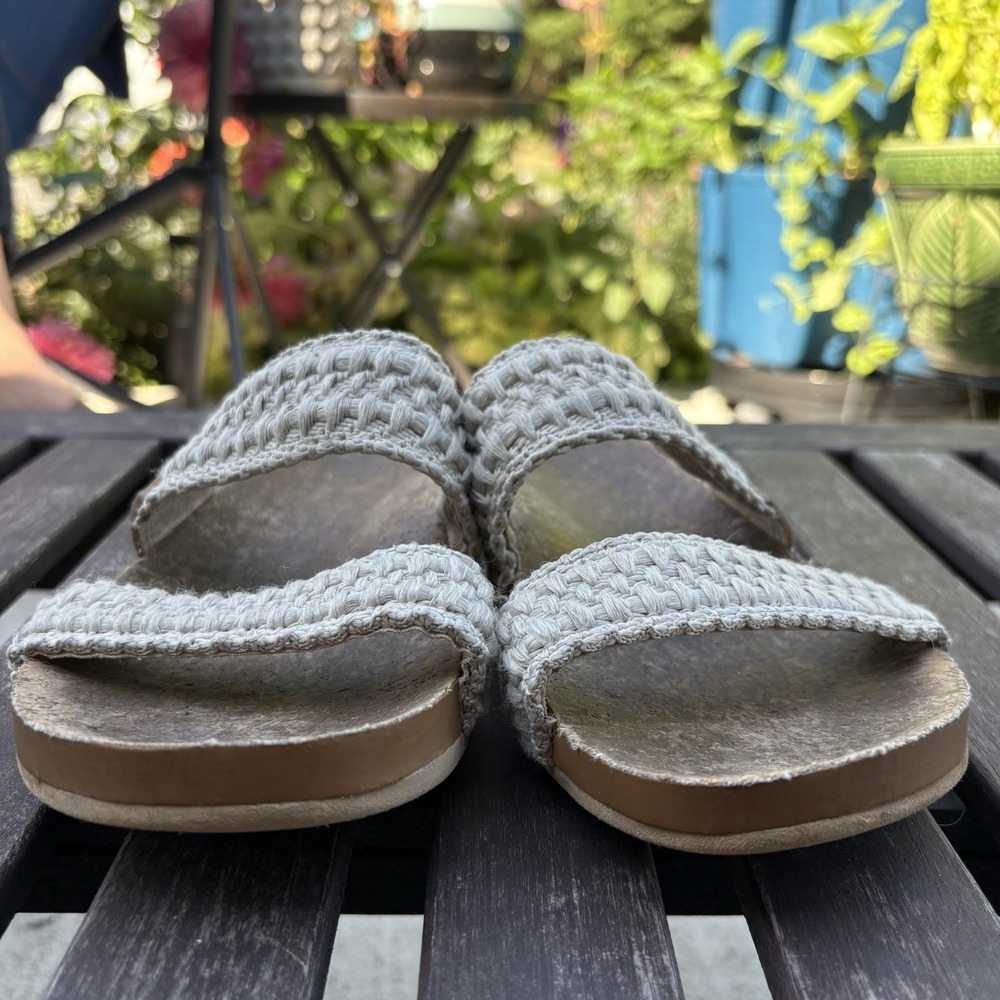 Reef Women 9 Tan Slide Sandal Boho Beach Cushion Vista FAIR Condition - Picture 4 of 16